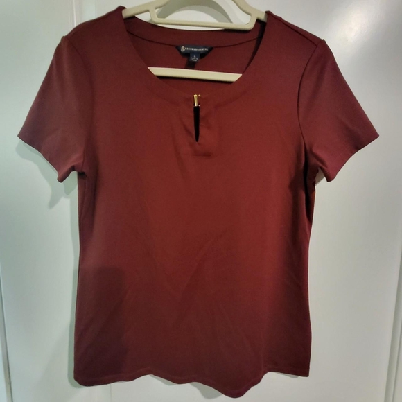 Brooks Brothers Tops - Brooks Brothers Maroon Short Sleeve Tee